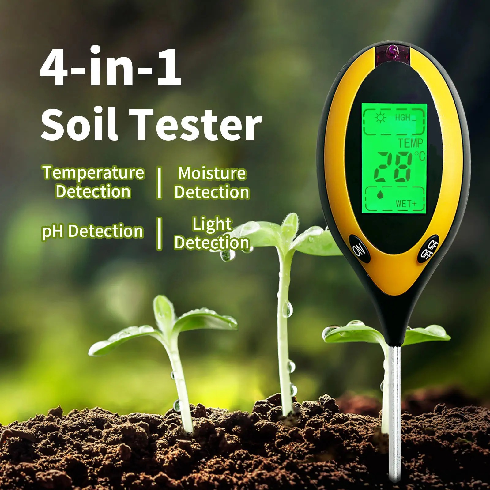 Soil Ph Meter - Draagbare Bodem PH- en Vochtigheidstester Voedingsstoffen