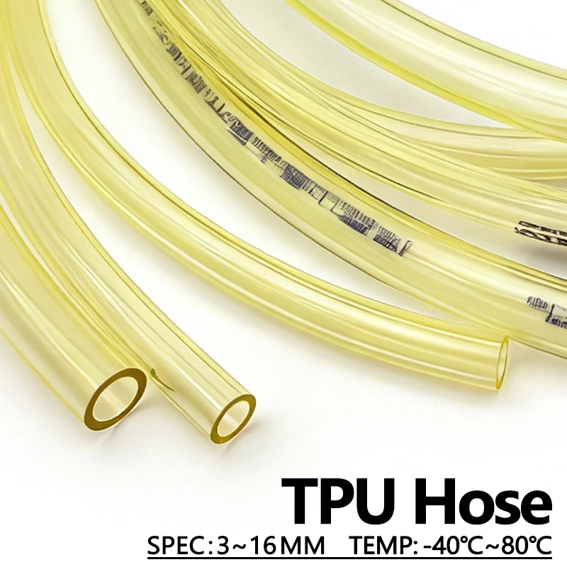 Gardening Tools Yellow - 50cm/1/2/3M Gele TPU Brandstofslang ID 3