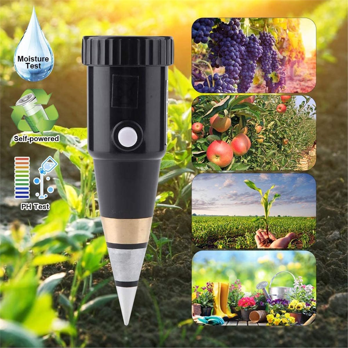 Soil Ph Meter - LNHF Bodem-pH- en vochtmetter hygrometer voor