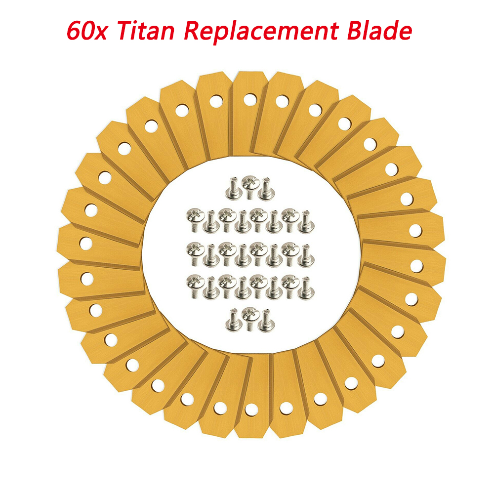 Gardening Tools Yellow - 60Pcs Vervangende Messen Voor Grasmaaier Titanizing