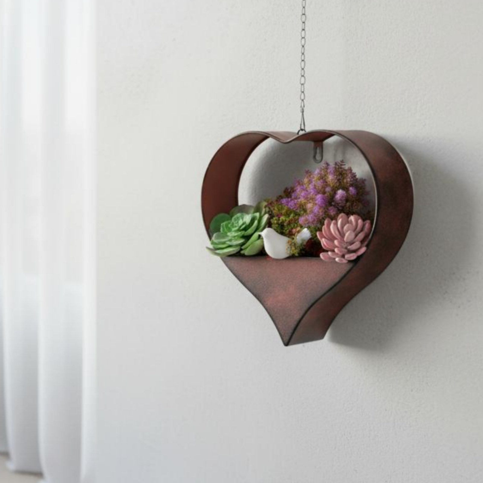 Hartvormige metalen plantenbak - Hanging Planter Basket recensie en prijs
