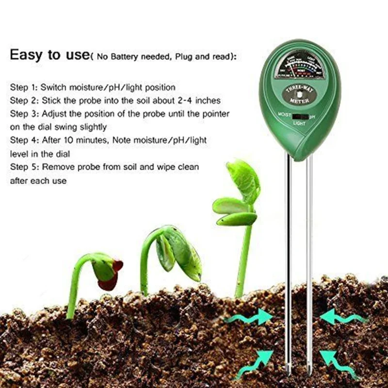 Tuin PH Meter Zonlicht 3in1 Bo - Soil Ph Meter recensie en prijs