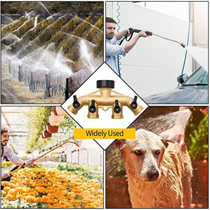 ABNQ 4-weg messing slangsplitt - Gardening Tools Yellow recensie en prijs
