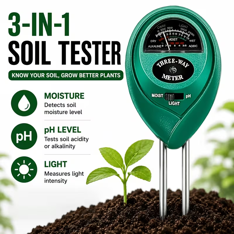3-in-1 Bodemtester (vocht-, pH - Soil Ph Meter recensie en prijs