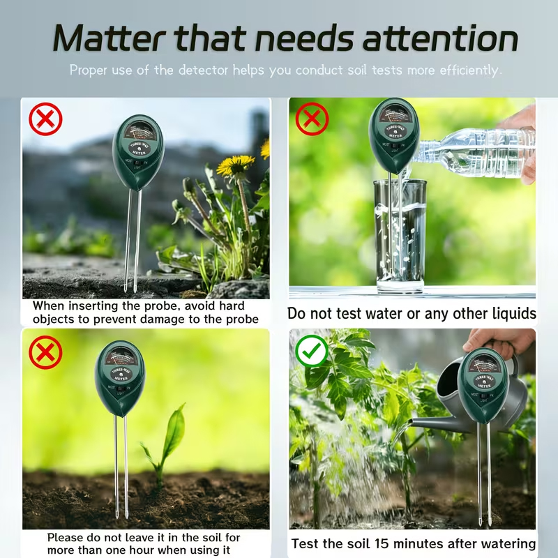 3-in-1 Bodemtester (vocht-, pH - Soil Ph Meter recensie en prijs