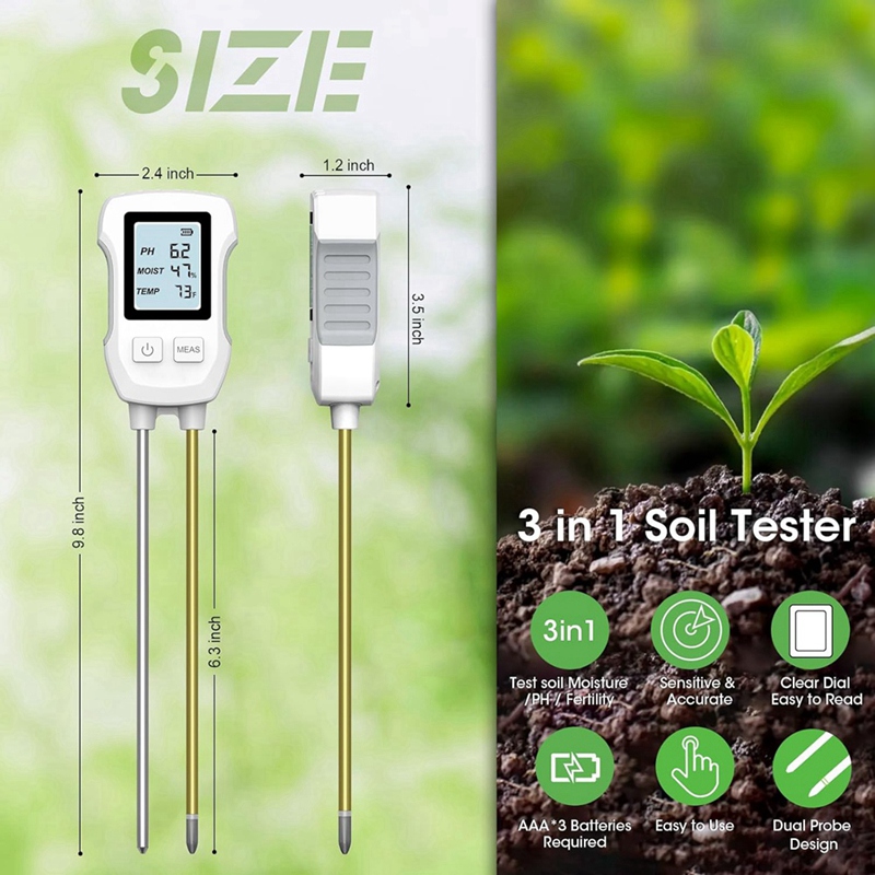 3-in-1 Bodemvochtmeter, Digita - Soil Ph Meter recensie en prijs